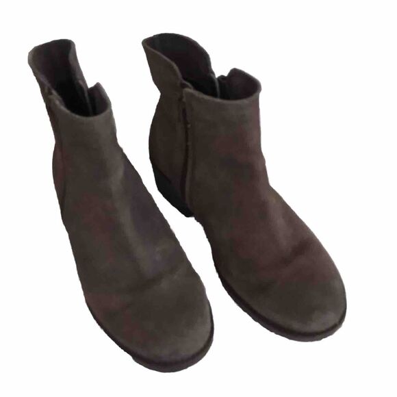 Naot Wander Leather Ankle Double Zip Brushed Suede Bootie Boho Chic EU39 L8 US - Picture 2 of 11